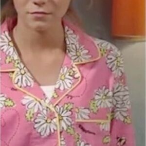 Nick and Nora Bee Mine Pajama Top Bees Daisy Roll Tab Sleeves Dog with a Blog